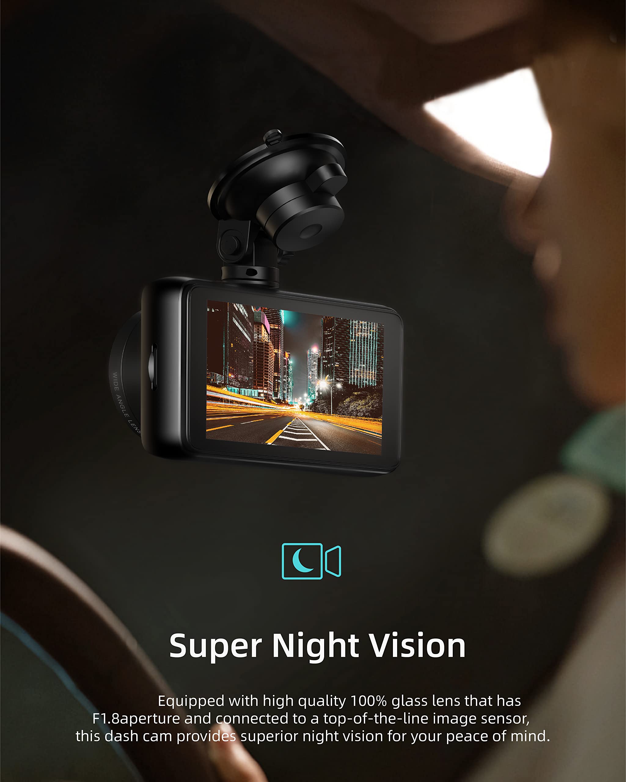 IZEEKER Dash Cam 2.5K Fronte/Retro Con Scheda 32GB, 1440P+1080P, Grandangolo 170° E Visione Notturna