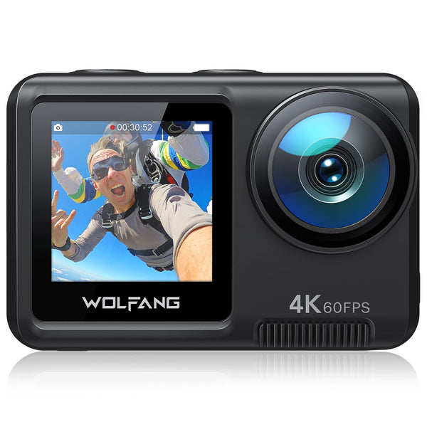 Wolfang GA420 4K 60FPS actiecamera met touchscreen
